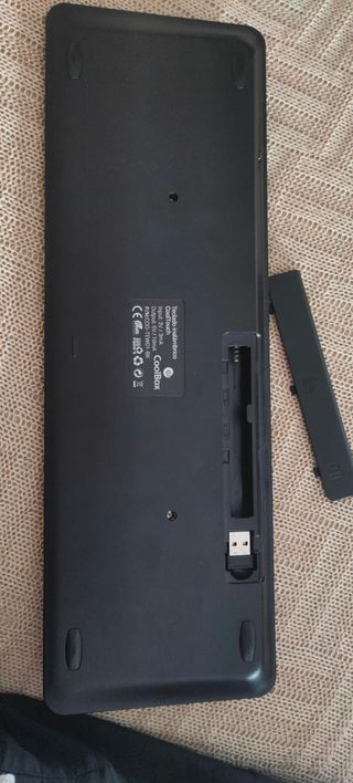 Teclado touchpad inalámbrico negro