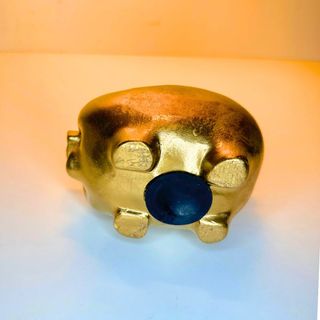 Cofrinho Porquinho Dourado Feng Shui 