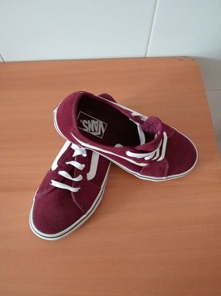 Zapatillas Vans rojo granate
