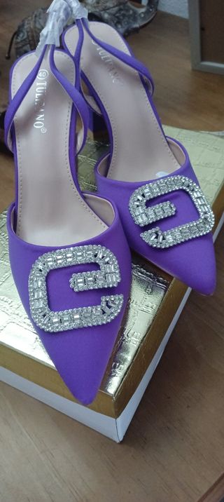 Zapatos Morados tacón - Nuevos