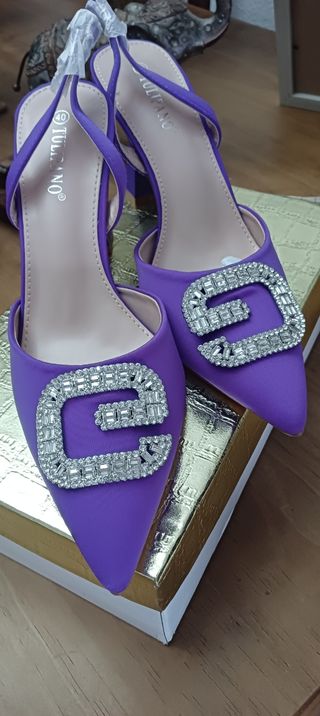 Zapatos Morados tacón - Nuevos