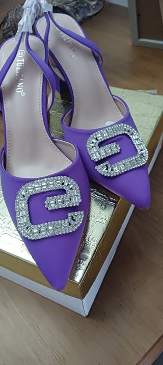 Zapatos Morados tacón - Nuevos