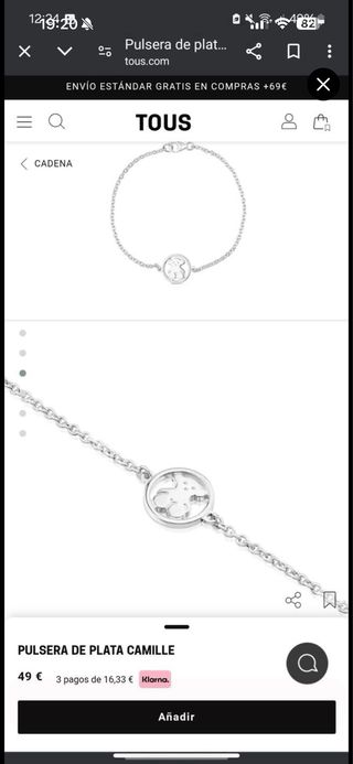 Pulsera Tous plata
