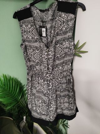 Mono Primark blanco-negro, talla XL