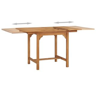 vidaXL Mesa de jardín extensible madera maciza