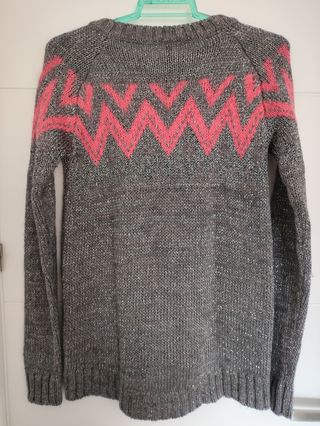 Jersey Bershka M - Gris/Rosa