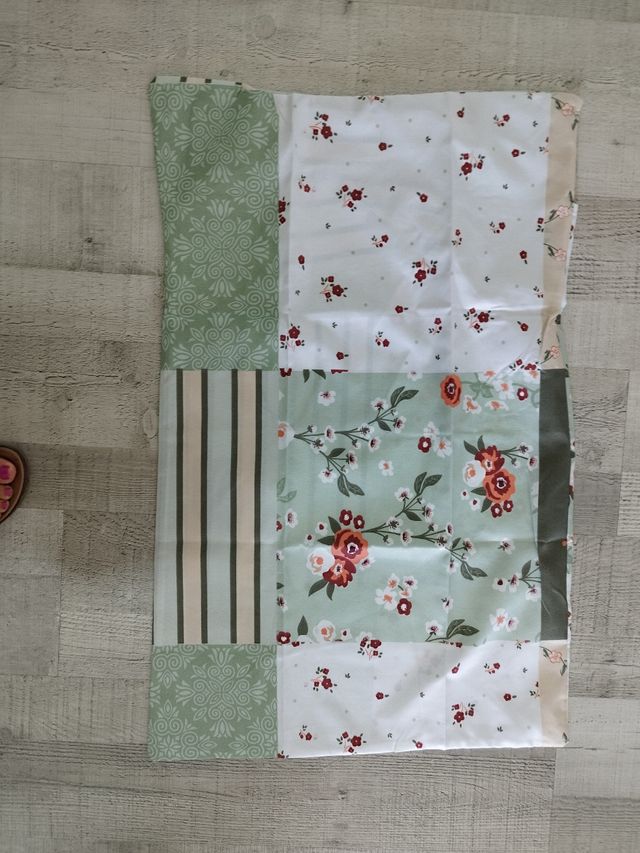 Funda Nórdica Patchwork - Verde y Blanco