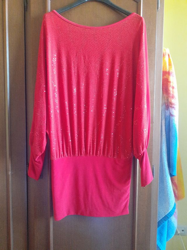 Vestito rosso paillettes tg. L