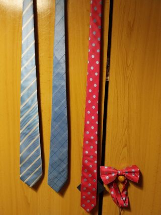 Lote corbatas y pajarita