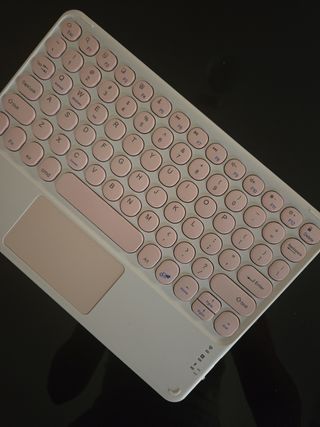 Teclado Bluetooth Rosa-Blanco iOS/Android c