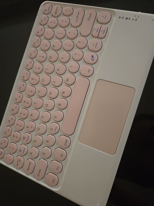 Teclado Bluetooth Rosa-Blanco iOS/Android c