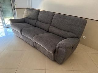 Sofá 3 lugares reclinável Conforama