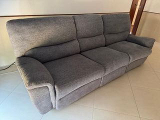 Sofá 3 lugares reclinável Conforama