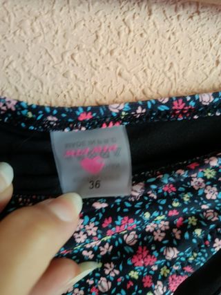 Bikini Flores Negro
