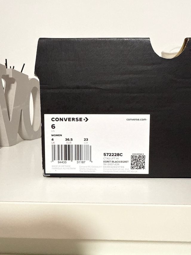 Converse plataforma gris