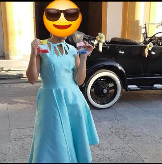Vestido turquesa fiesta
