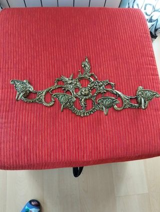 Percha bronce 4 ganchos