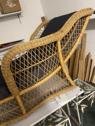 Chaise Longue Vimini con cuscino su misura 