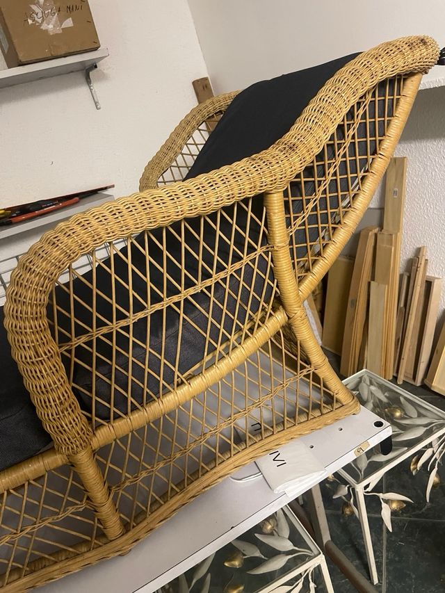 Chaise Longue Vimini con cuscino su misura