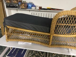 Chaise Longue Vimini con cuscino su misura 