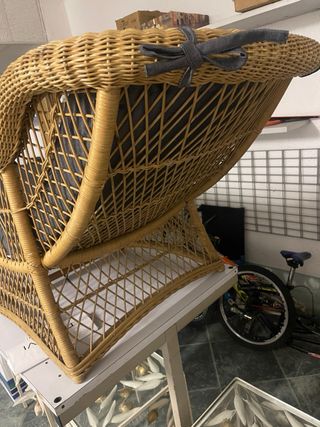 Chaise Longue Vimini con cuscino su misura 