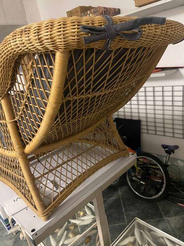 Chaise Longue Vimini con cuscino su misura