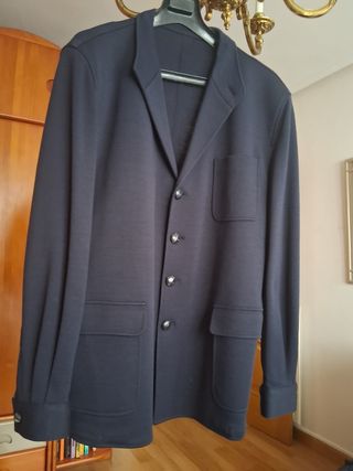 Americana azul de punto hombre