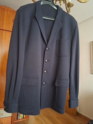 Americana azul de punto hombre
