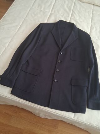 Americana azul de punto hombre