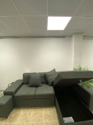 SOFA CAMA NUEVO CHAISE LONGUE + 2 PUFF