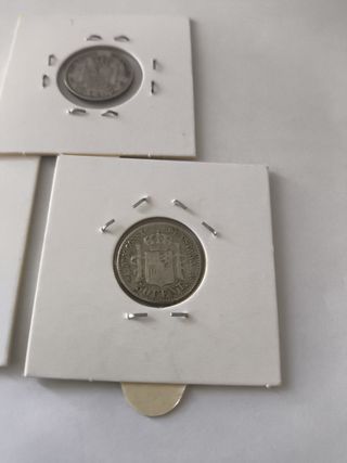 Monedas plata españolas 50 céntimos