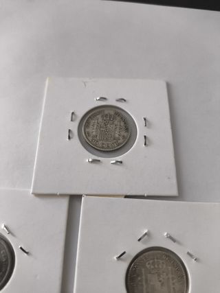 Monedas plata españolas 50 céntimos