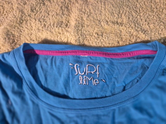 Camiseta surfero gato - Azul - Talla M