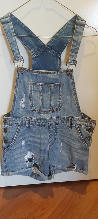 Mono peto vaquero corto niña talla XS