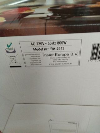 Raclette Tristar - Grill para 6