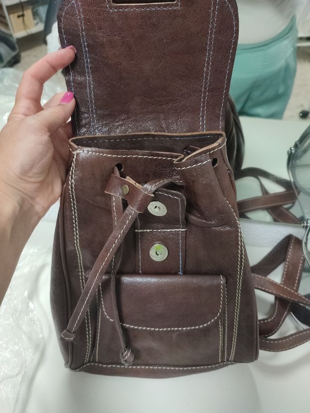 Mochila Marrón Piel