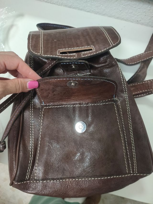 Mochila Marrón Piel