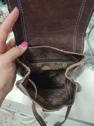 Mochila Marrón Piel