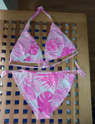 Bikini Flores Rosa-Blanco