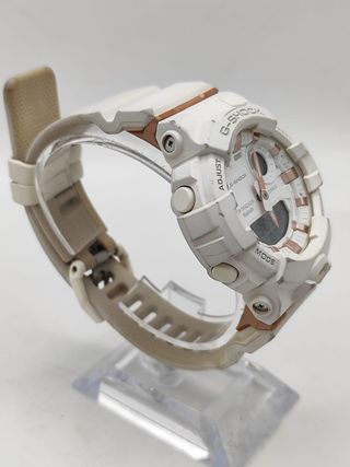 RELOJ CASIO G-SHOCK 5555 BLANCO Y ORO ROSADO