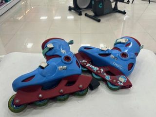 PATINES EN LINEA OXELO TALLA 34 AZULES CON BOLSA