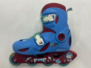 PATINES EN LINEA OXELO TALLA 34 AZULES CON BOLSA
