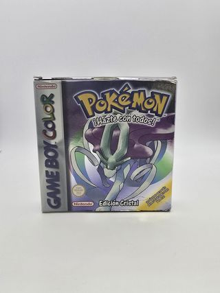POKEMON EDICON CRISTAL GAMEBOY COLOR + CAJA + CARTON INTERIOR