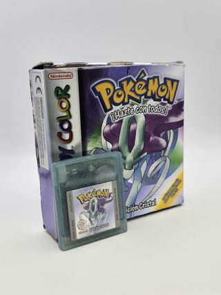 POKEMON EDICON CRISTAL GAMEBOY COLOR + CAJA + CARTON INTERIOR