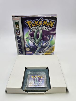 POKEMON EDICON CRISTAL GAMEBOY COLOR + CAJA + CARTON INTERIOR