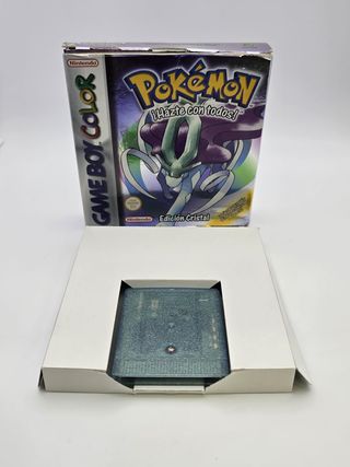 POKEMON EDICON CRISTAL GAMEBOY COLOR + CAJA + CARTON INTERIOR