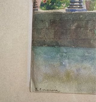 Acquarello primi 900 - Cornice legno