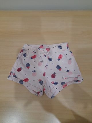 Shorts neonata ananas 12-18 mesi