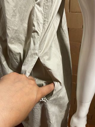 Vestido Zara L beige-blanco