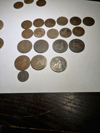 19 Monedas 1870: 2, 5 y 10 céntimos